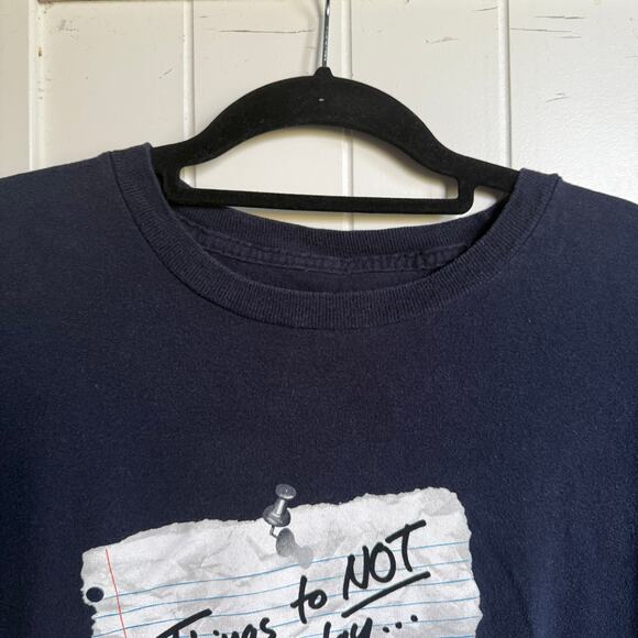 No Boundaries Mens Tee XL Things to NOT do Today Funny Humorous Notebook Paper - Picture 7 of 7